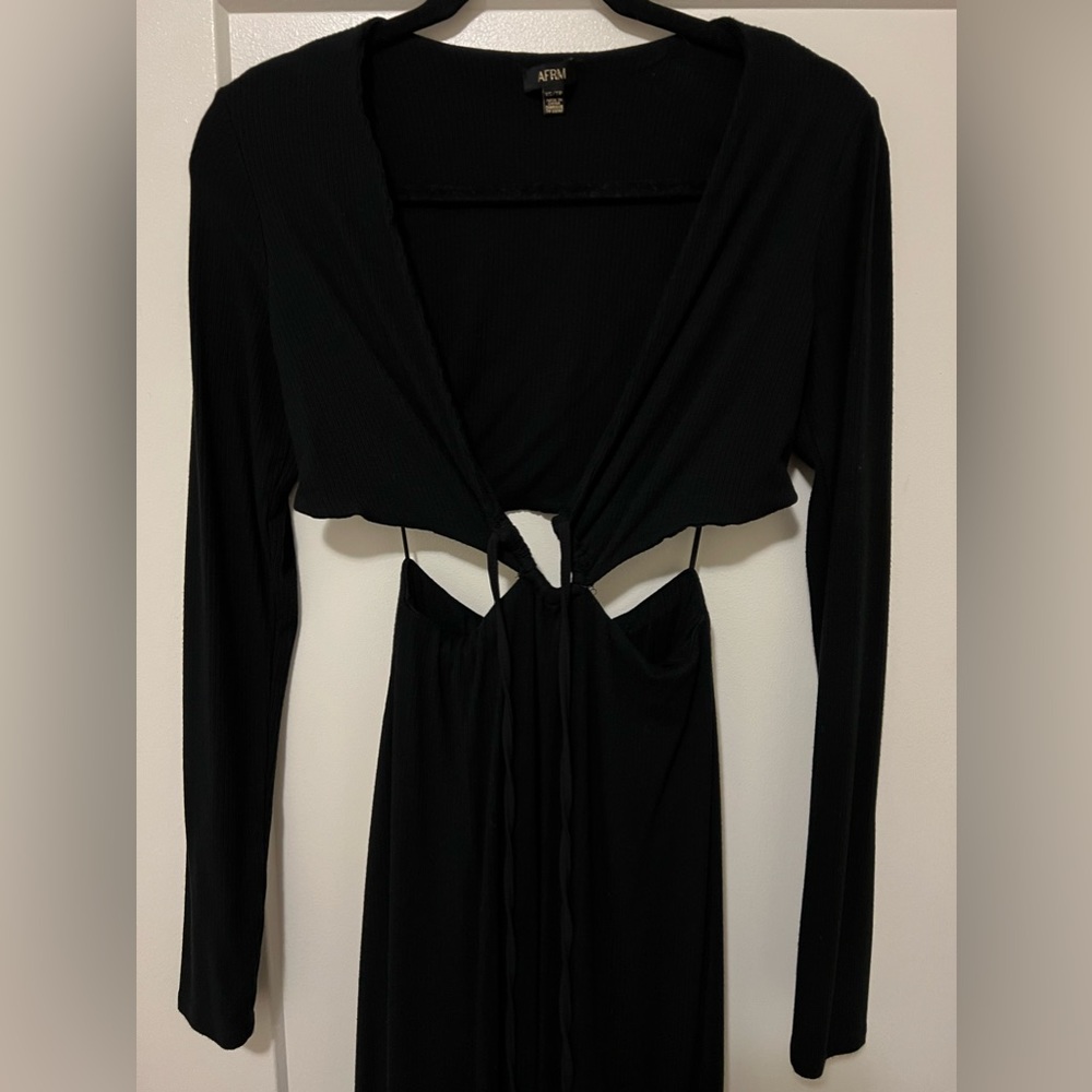 AFRM Bondi Dress in Noir - Picture 2 of 5